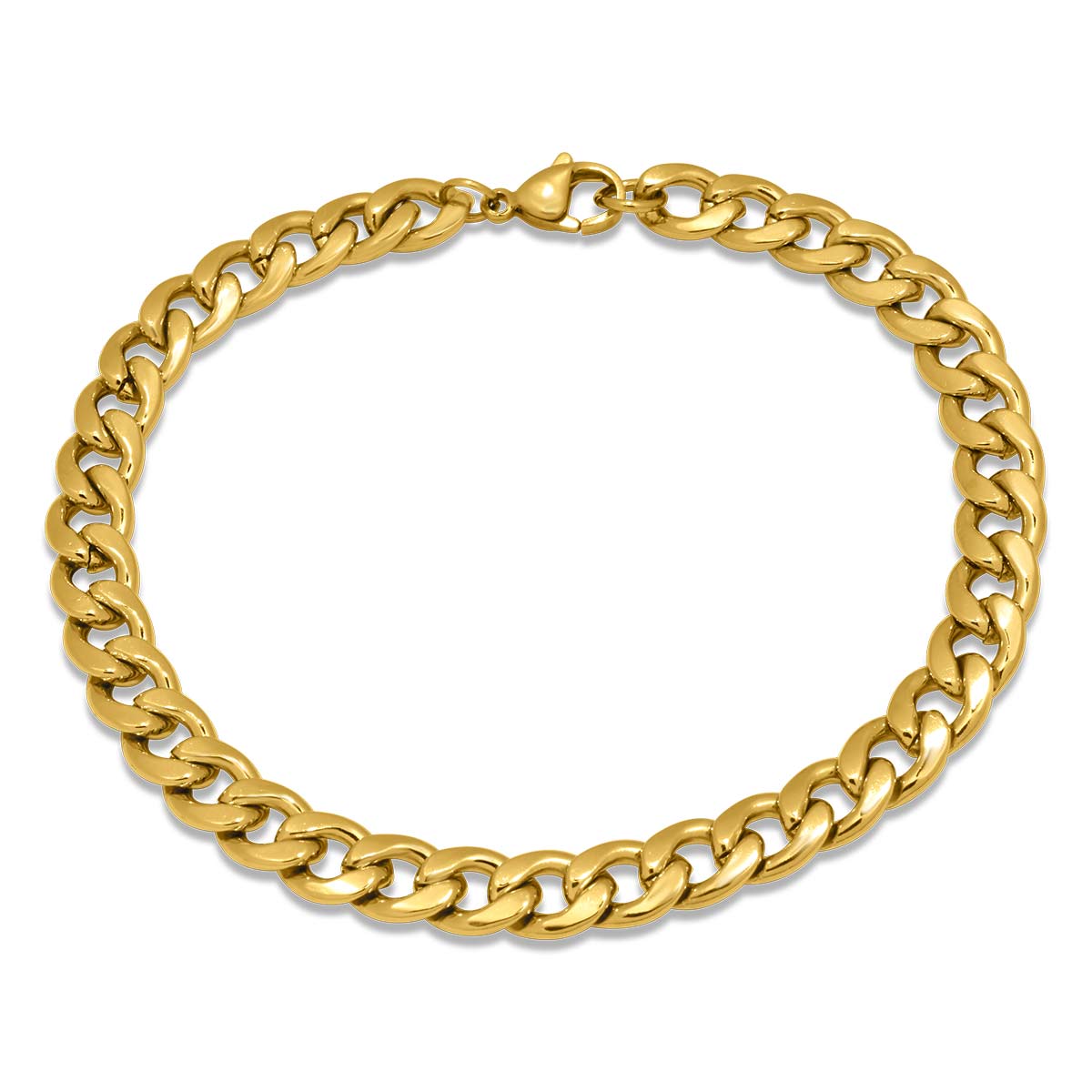 Gurmet Gold Bracelet 7MM Βραχιόλι από ανοξείδωτο ατσάλι 316L